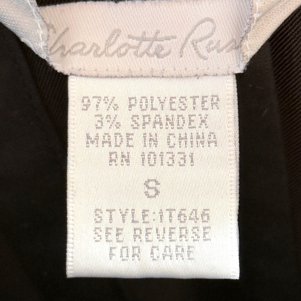 Vintage Charlotte Russe Black and Cream Floral Lace Corset Bustier Size S - Picture 8 of 9